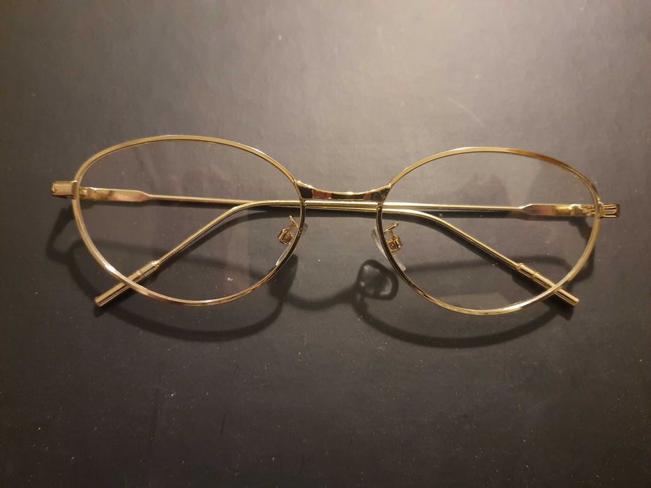 Złote oprawki do okularów korekcyjnych NOWE