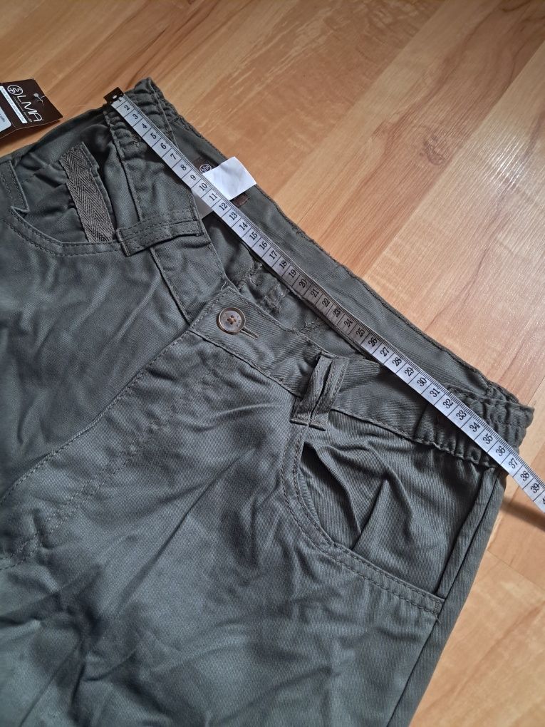 Spodnie bojówki LMA Lebeurre Nowe khaki bawełna