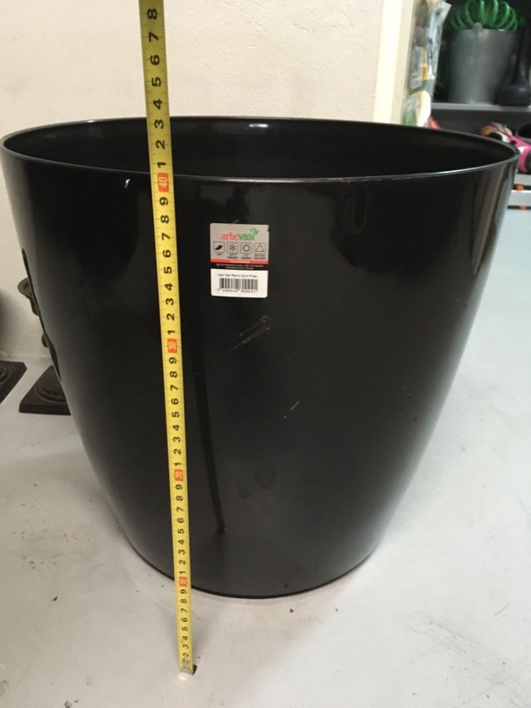 Vaso pvc preto 40cm