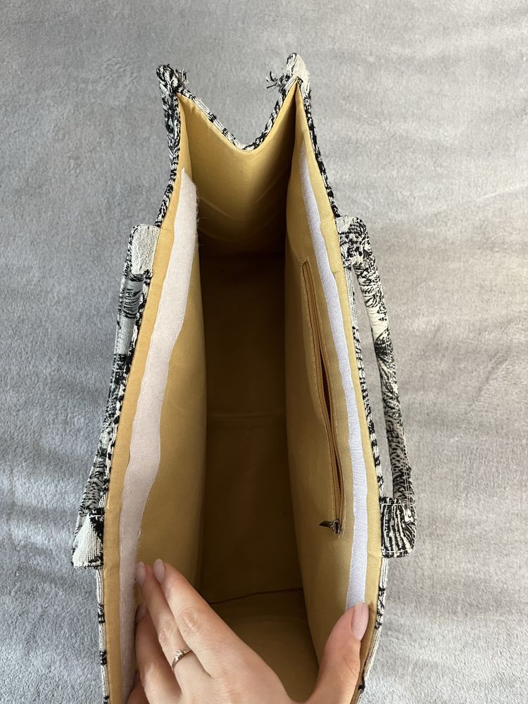 Женская сумка Dior, тканевой шопер