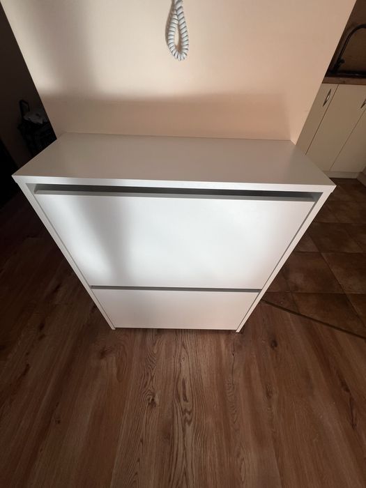 Szafka na buty BAKHUSE 2 półki biały