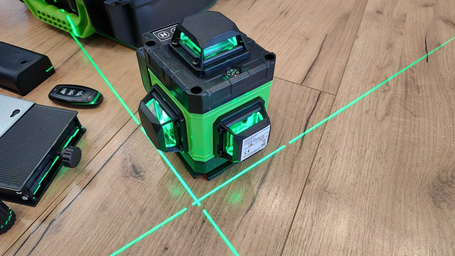 Laser krzyżowy Poziomica laserowa !!  16 linii 4d 360° zielona wiązka