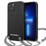 Etui Karl Lagerfeld Leather Textured and Chain na iPhone 13 mini - cza