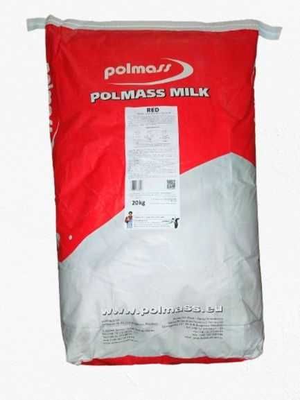 Mleko,preparat mlekozastępczy od 5 dnia, POLMASS - RED,20kg,włókno 0%.