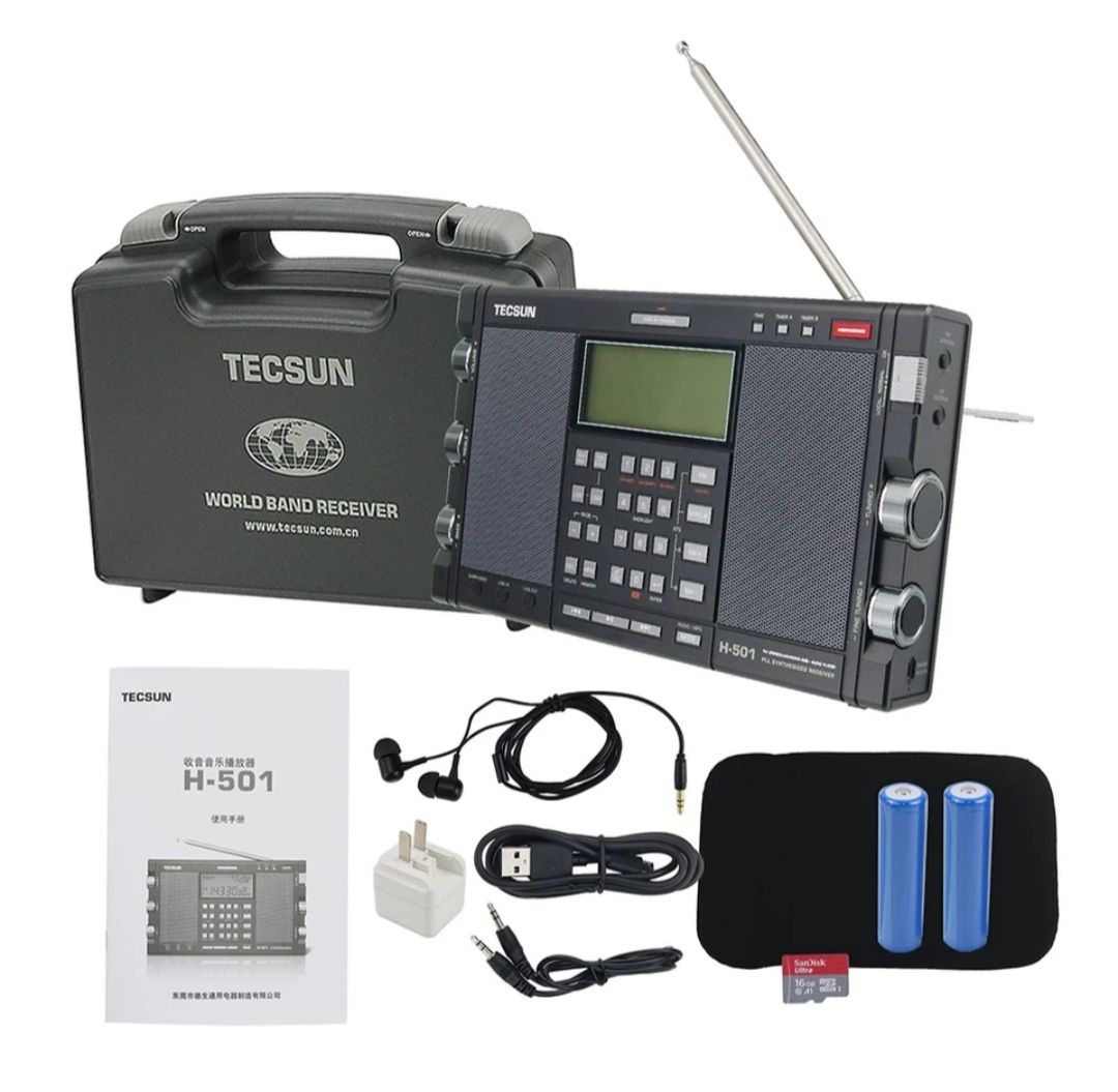 Tecsun H-501 всеволновый радиоприемник УКВ FM СВ ДВ КВ SSB MP3 Li-Ion