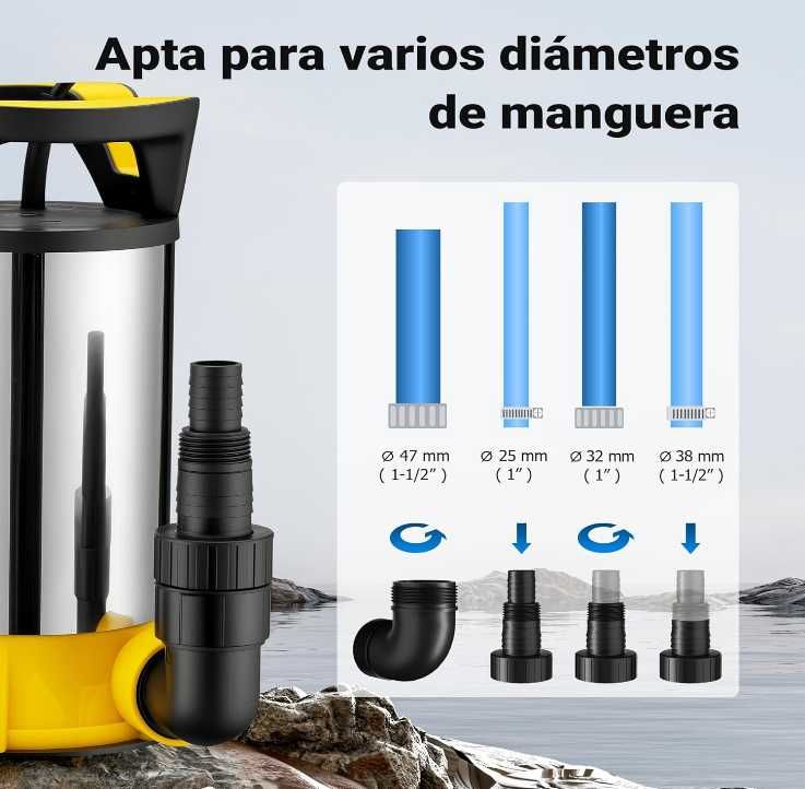 Bomba de água de aspiração plana 3 em 1 Willtec fabricada na Alemanha