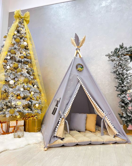 Вигвам с ковриком бомбон/ детская палатка