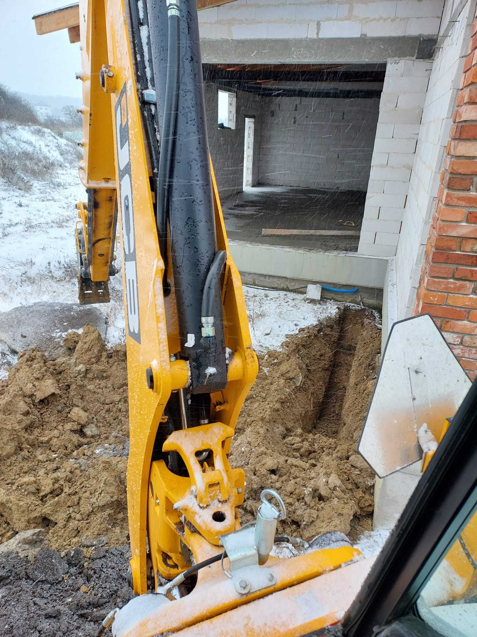 Kompleksowe usługi koparko- ładowarką, minikoparką, najem zagęszczarek