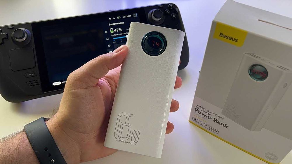 Повербанк Baseus Amblight 30000mAh 65W White оригинал powerbank