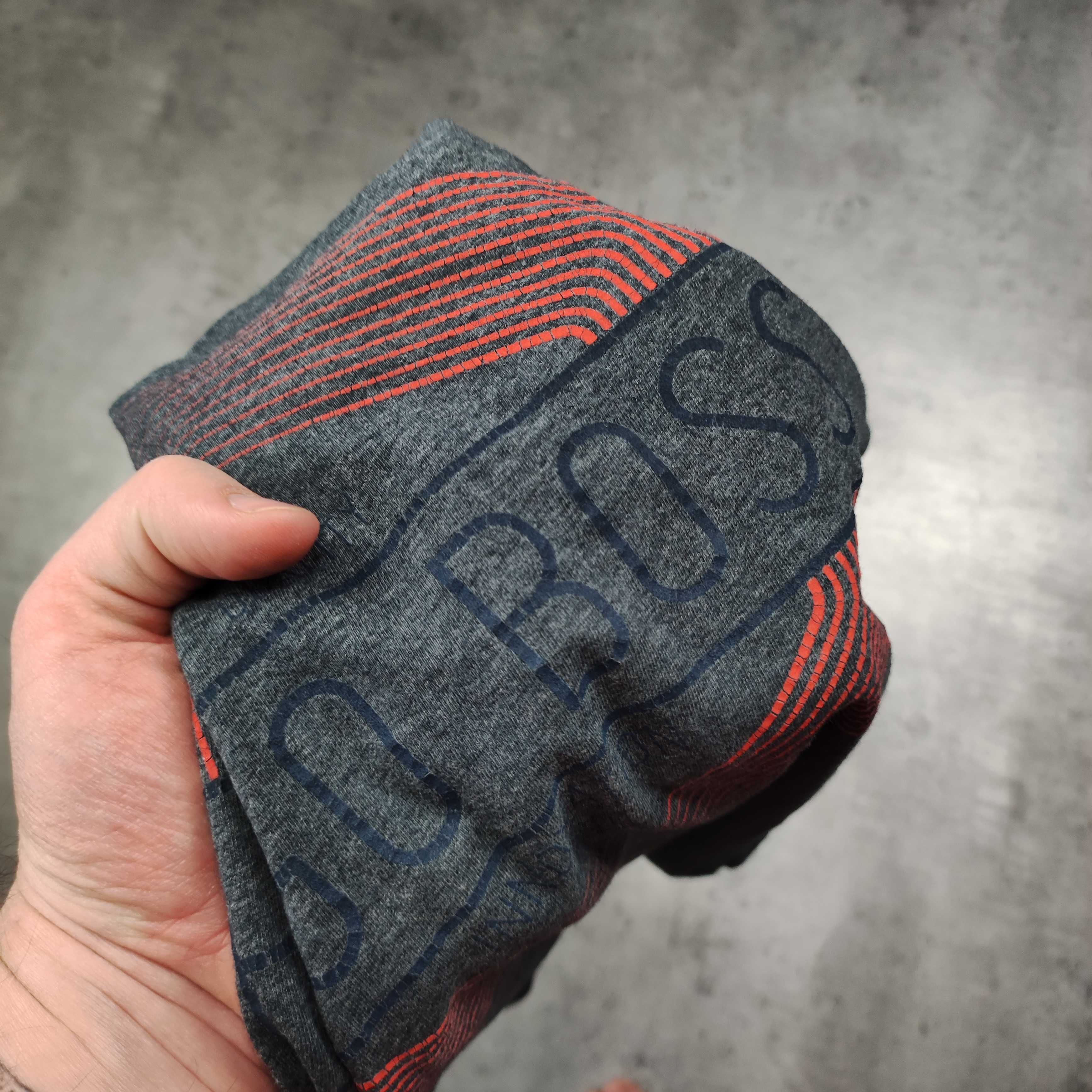 MĘSKA Koszulka Bawełniana Duże Logo Hugo Boss PREMIUM Nadruk Klasyk