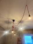 Lampa sufitowa żarówki loft