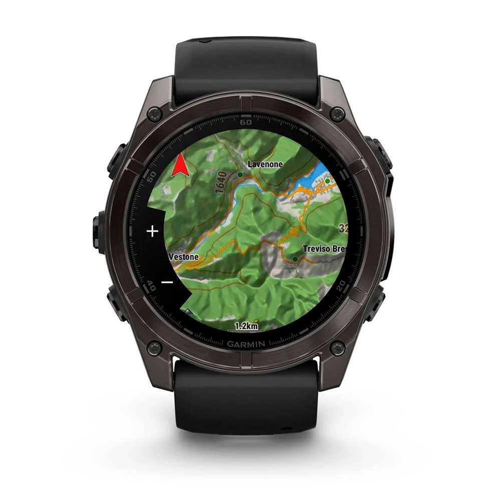 Garmin Fenix 8  AMOLED Sapphire 51мм з чорним силіконовим ремінцем