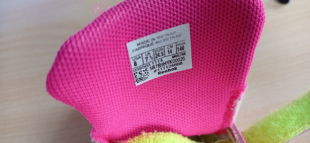 Reebok Nike buty różowe dla dziewczynki rozmiar 24,5 Lublin