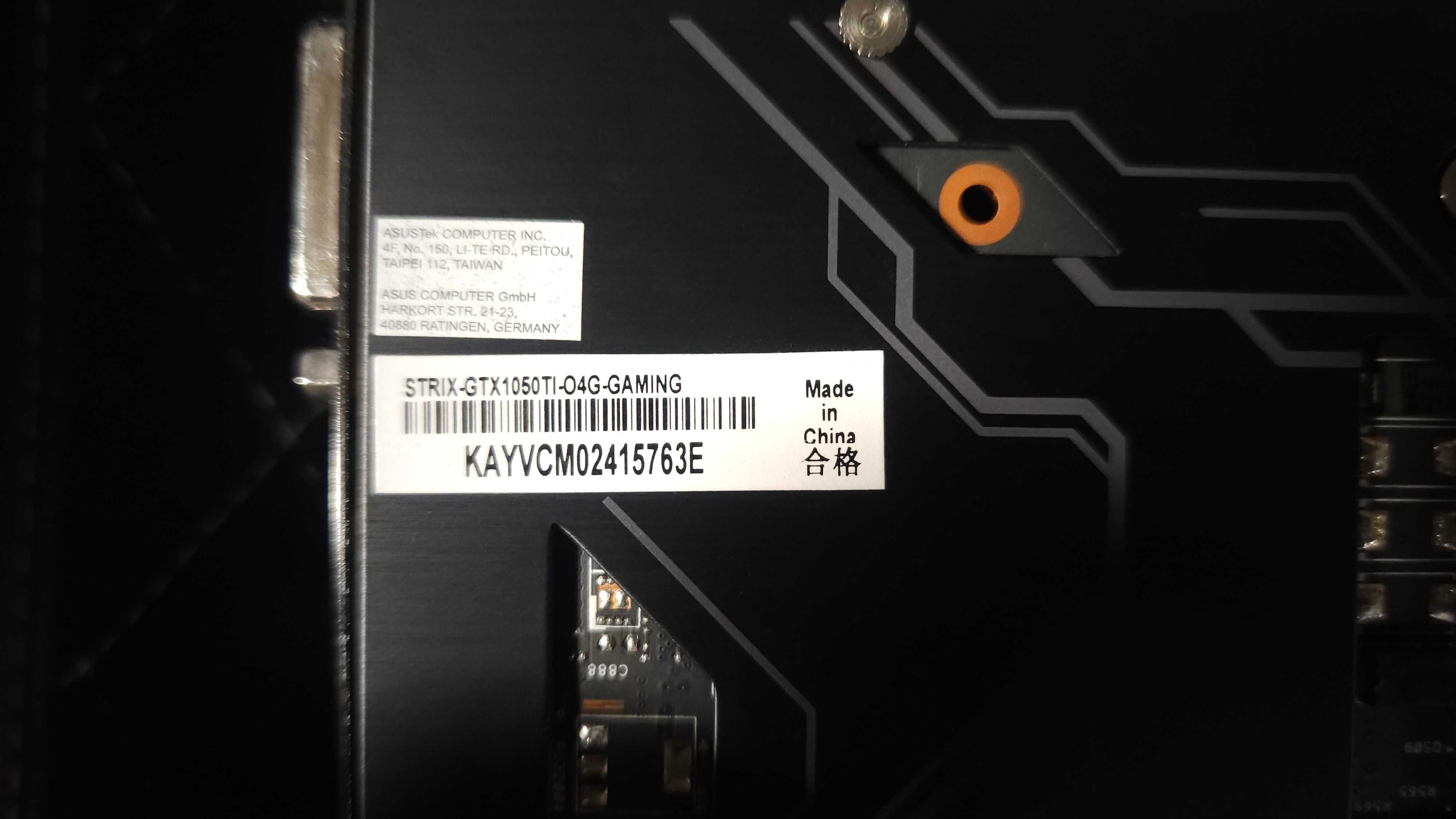 ASUS GeForce GTX 1050 Ti Strix OC 4GB GDDR5 - używana