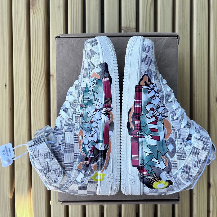 Louis Vuitton x Nike Air Force 1 High “Graffiti” by Virgil Abloh