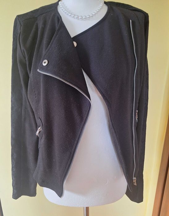 żakiet bluza bolerko czarne