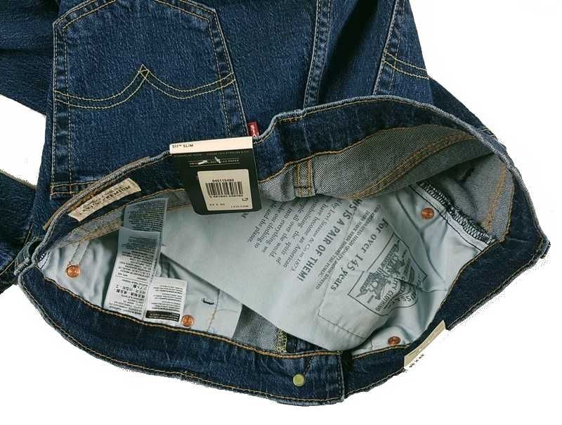 Męskie jeansy Levi's 511 - Slim Stretch Below Waist Levis nowe W33/L36