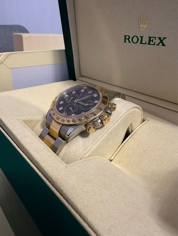 Rolex daytona stell/gold diamond dial