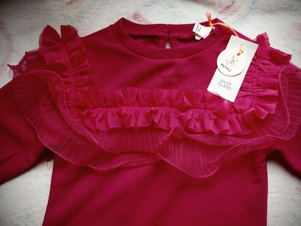 River Island body z dł.rękawkiem roz 92-98 cm (2-3 latka)Nowe!