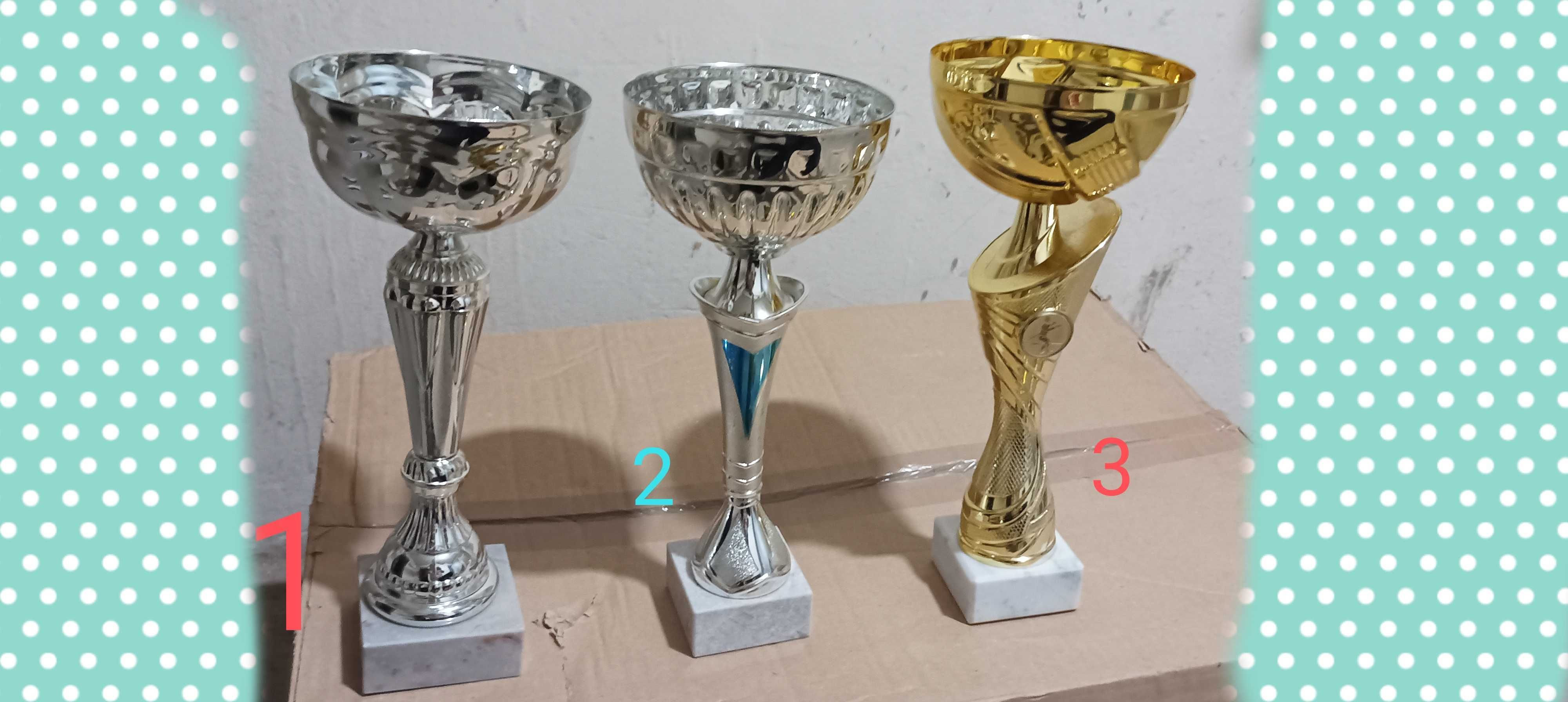 Zestaw puchary statuetka