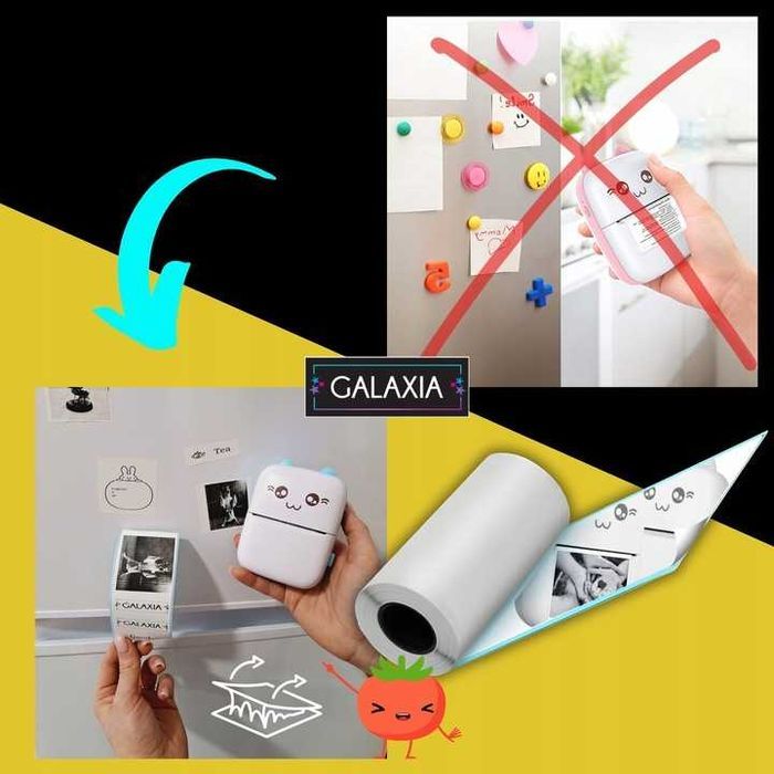 10x PAPIER TERMICZNY SAMOPRZYLEPNY Do Mini Drukarki Drukuś Rolki Wkład