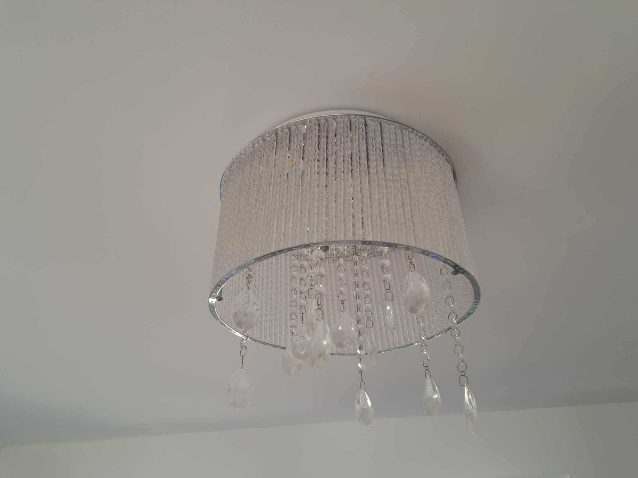 lampa plafon sufitowy z kryształkami, stan idealny