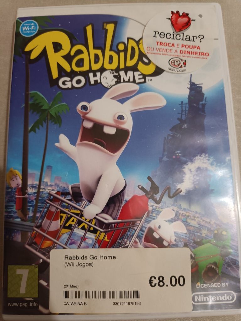 Jogo Nintendo Wii Rabbids Go Home