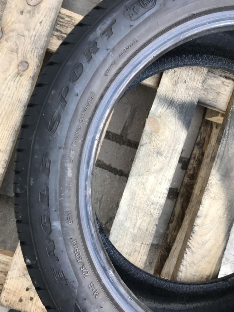 Goodyear 225/50r18 пара резина шини б/у склад оригінал