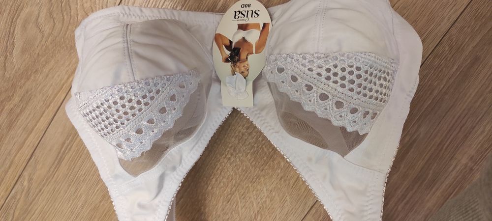 Biustonosz stanik Susa 80DD nowy biały