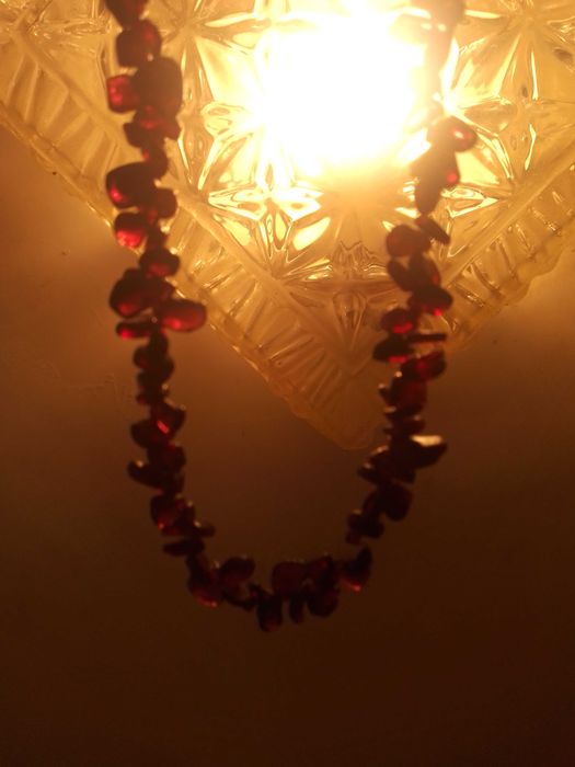 Бусы из натурального граната