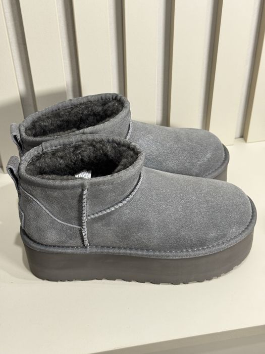 UGG Classic Ultra Mini Platform, угги , серые угги
