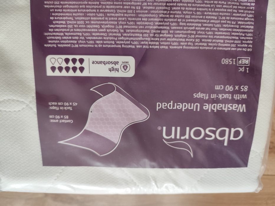 Podkłady chłonne wielokrotnego użytku 3 sztuki