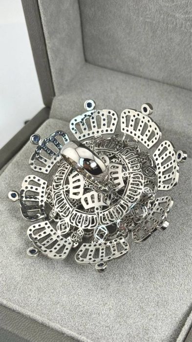 Брендова каблучка з сапфірами та та діамантами