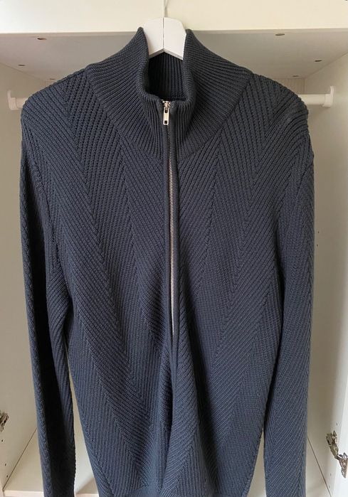Superstainable męski sweter kardigan na suwak  L 40 100% Merino wool