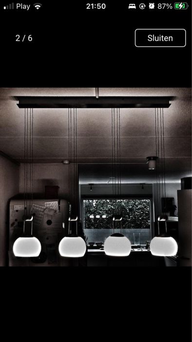 Lampa widzaca LED nad stół, stal nierdzewna, klosze