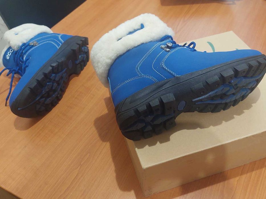 Черевики Ecco р 37,5  нубук, натур. хутро