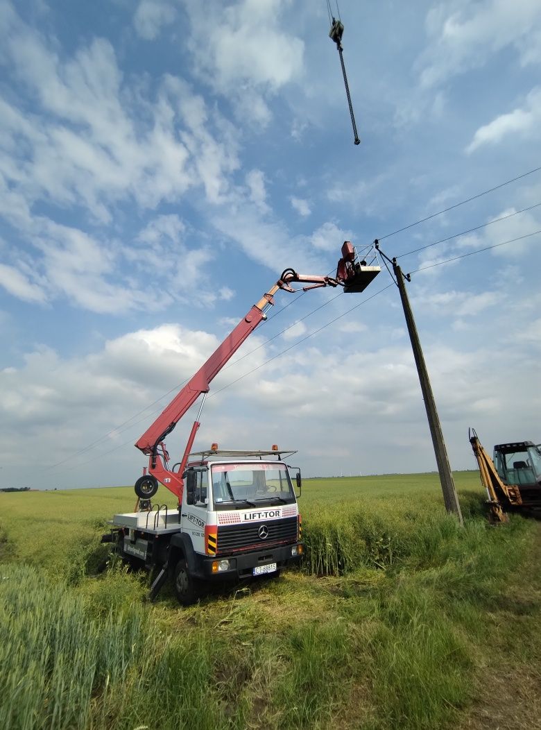 Podnośnik koszowy_usługi _zwyżka _prace  na wysokości _