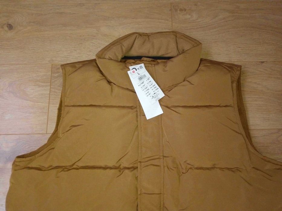 Pikowana kamizelka męska Cropp musztardowy brązowy ciepły rozmiar L