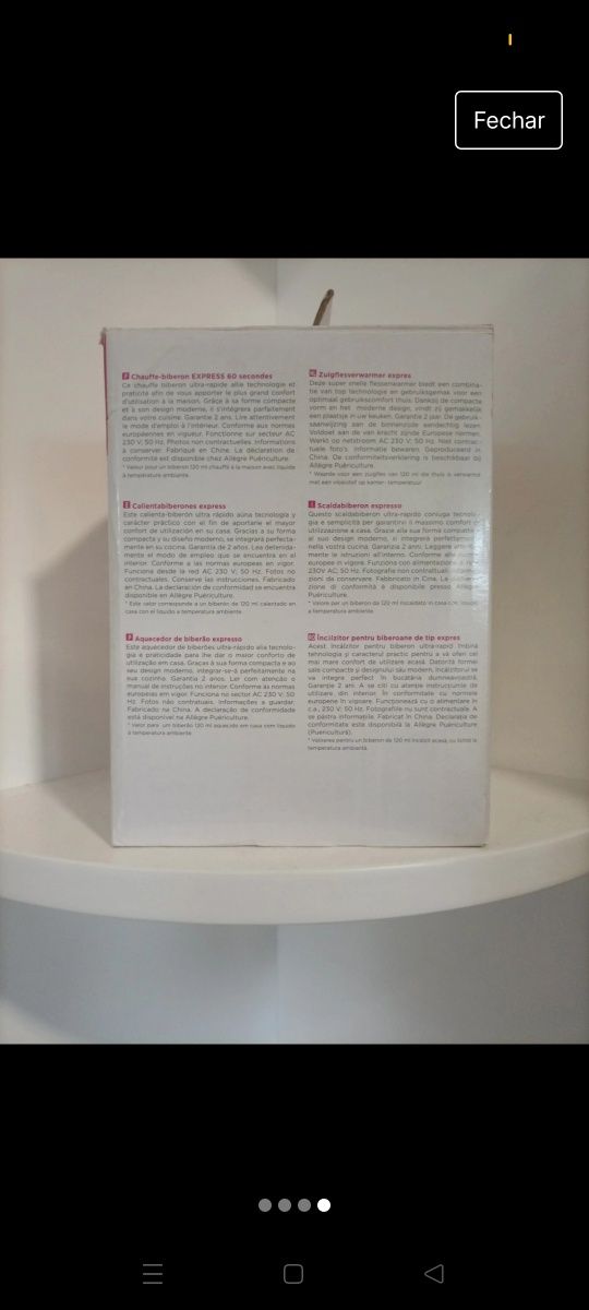 Aquecedor de Biberões