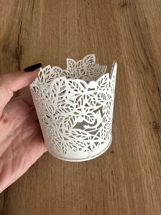 Świecznik na tealighty biały 8cm Ikea