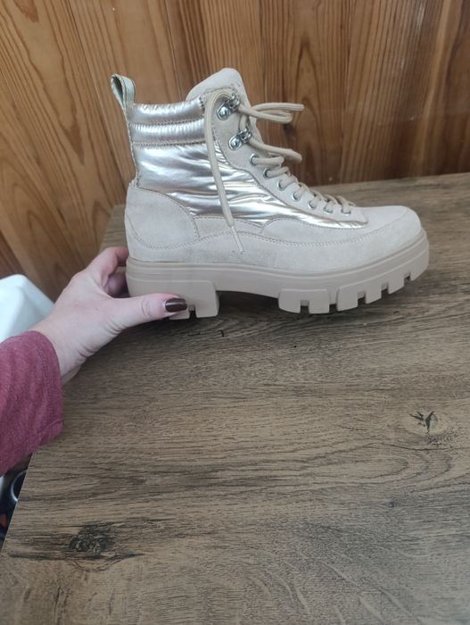 Botas Replay tamanho 37 Bege e dourado - Novas nunca usadas