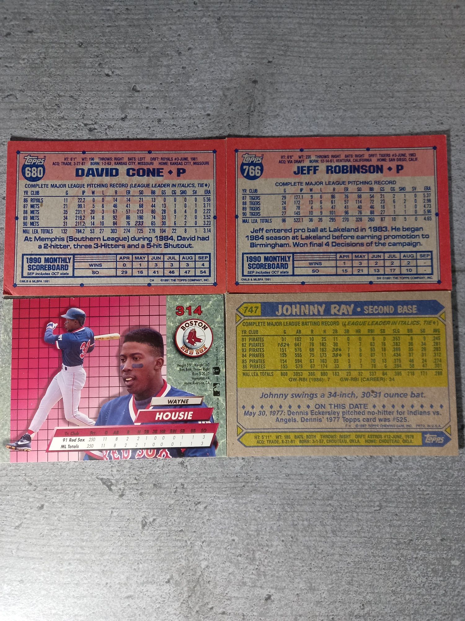 Бейсбольні колекціонні карти 1979-1992 (всі по 50грн)
