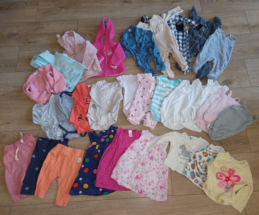 Mega paka ubrań, dziewczynka rozmiar 68