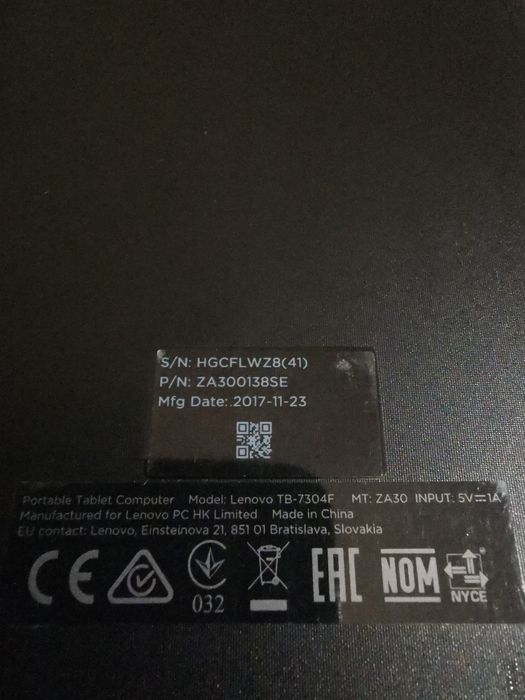 Tablet Lenovo TB - 7304F