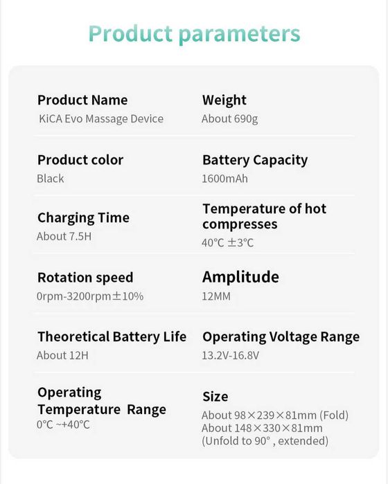 Масажний пістолет KiCA Evo Massage Gun | Топовий, 3200, 12mm