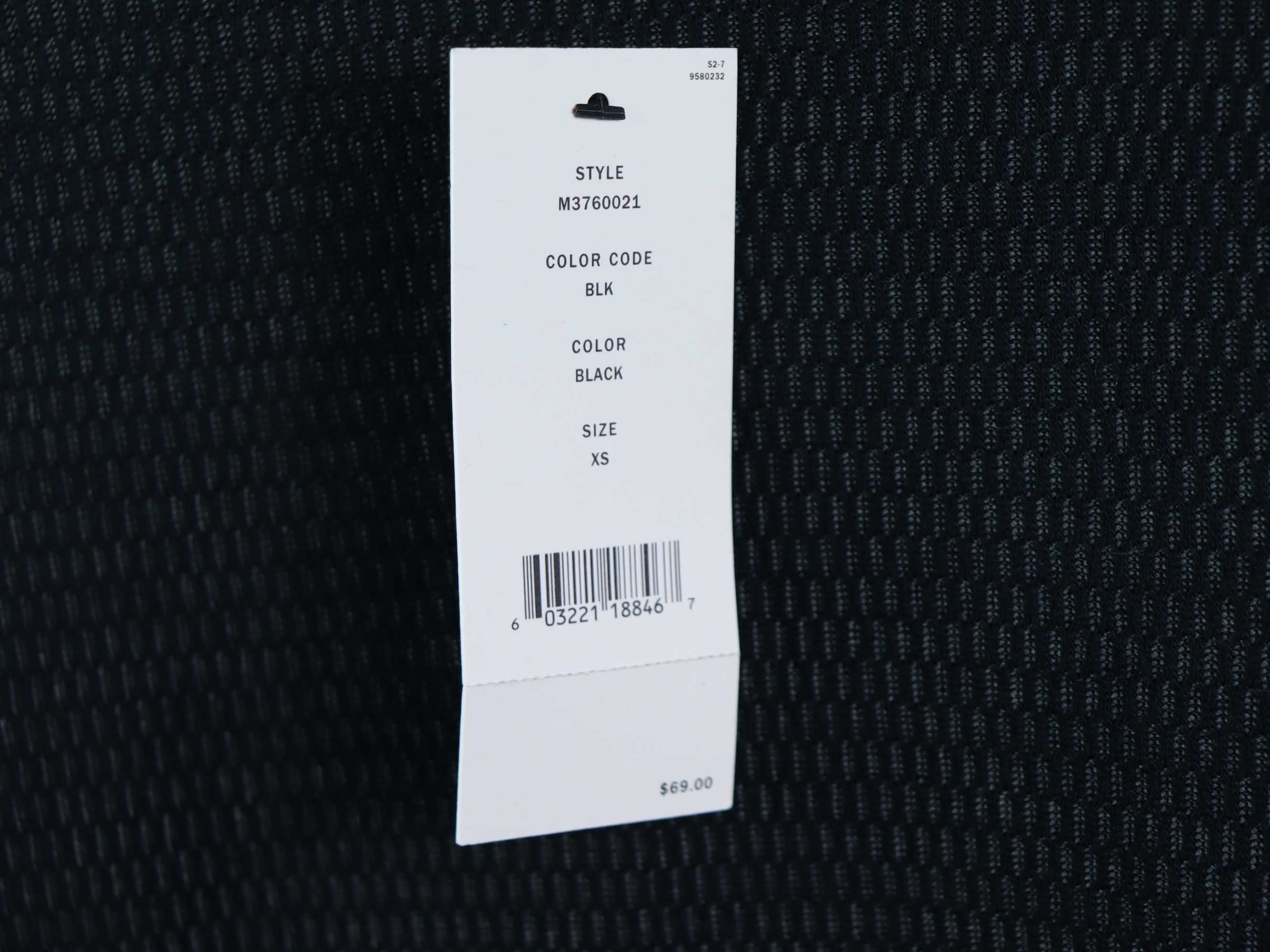 DKNY nowy męski sweter czarny szary super jakość dłuższy tył XS / S