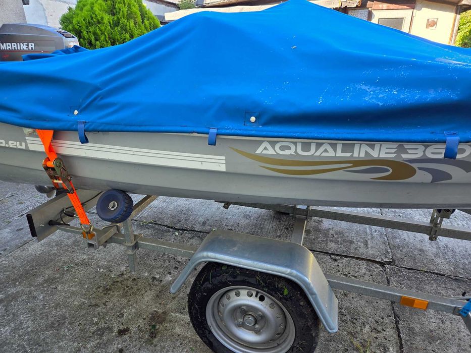 Łódka TEXAS 360x160 cm silnik 8km + linia paliwo, przyczepa, pokrowiec