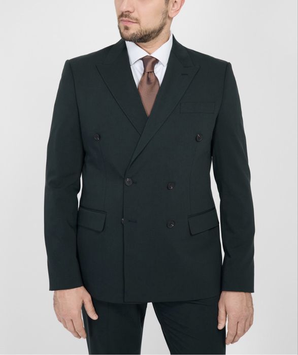 Двобортний костюм (темнозелений) - YARMICH
