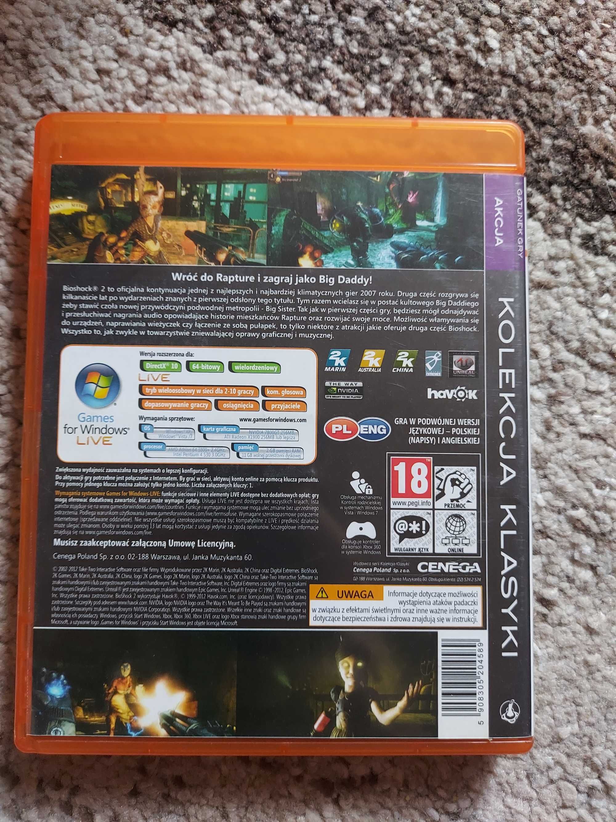 Bioshock 2 PC, Kolekcja Klasyki, bez klucza, kolekcjonerska