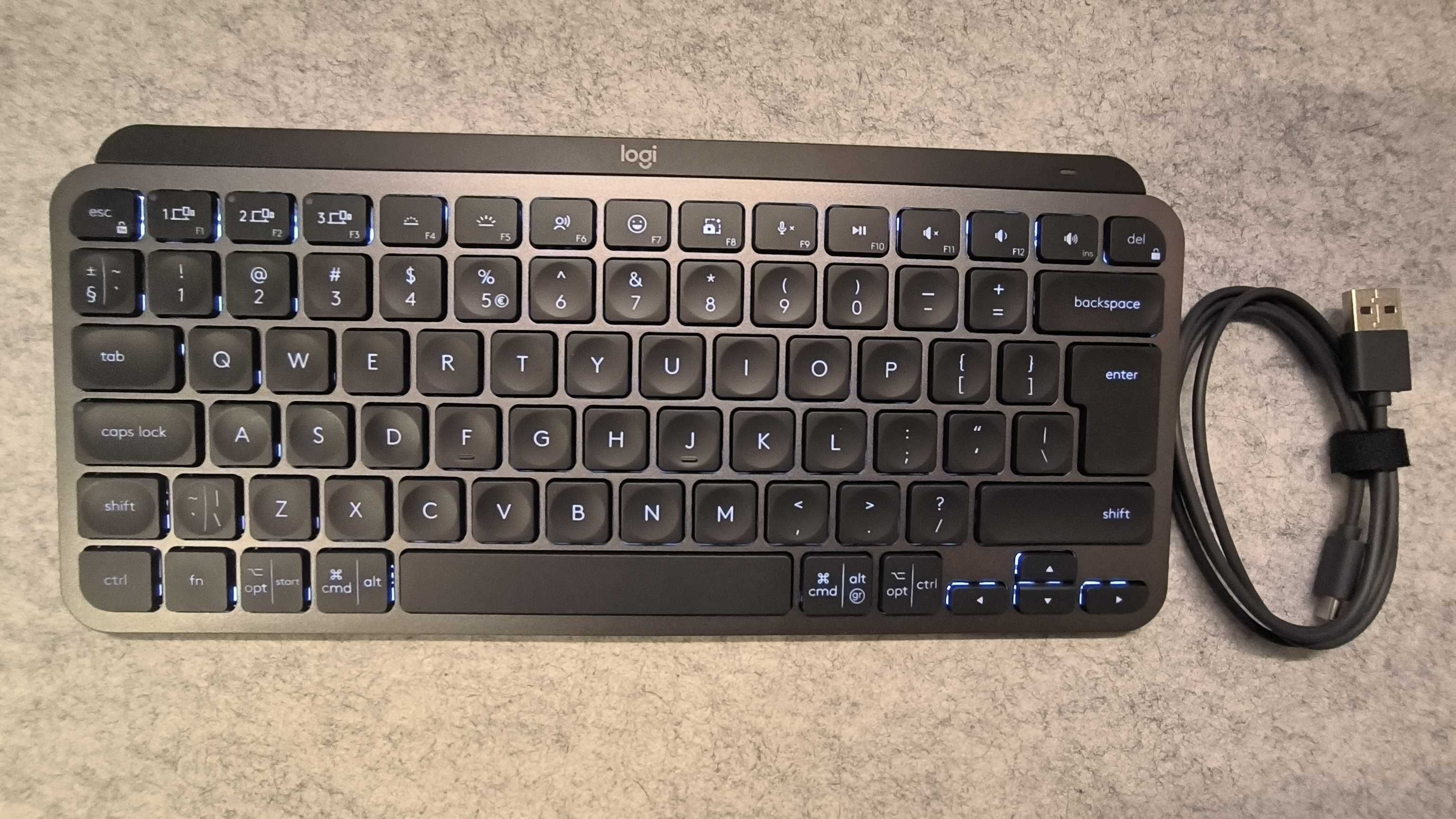 Klawiatura Logitech MX Keys Mini US Intl + Etui - gwarancja do 2027!